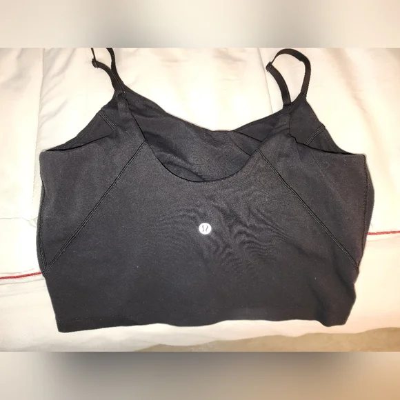 Lululemon Black Camisole and Short Workout Set Sz 8 - Picture 6 of 9
